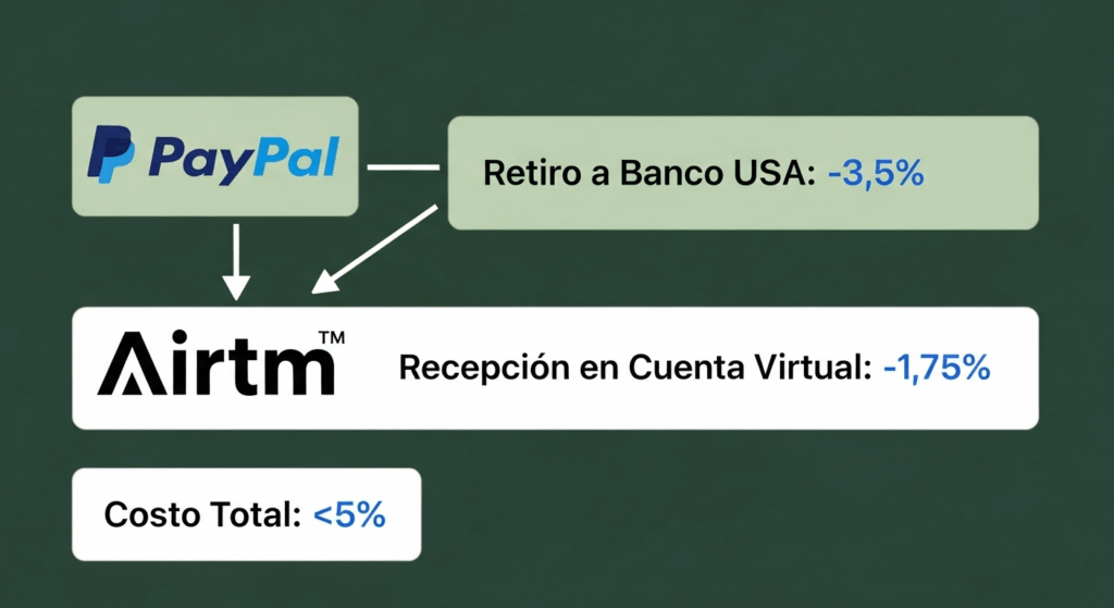 Vincula tu Cuenta Virtual USA a PayPal y retira. 